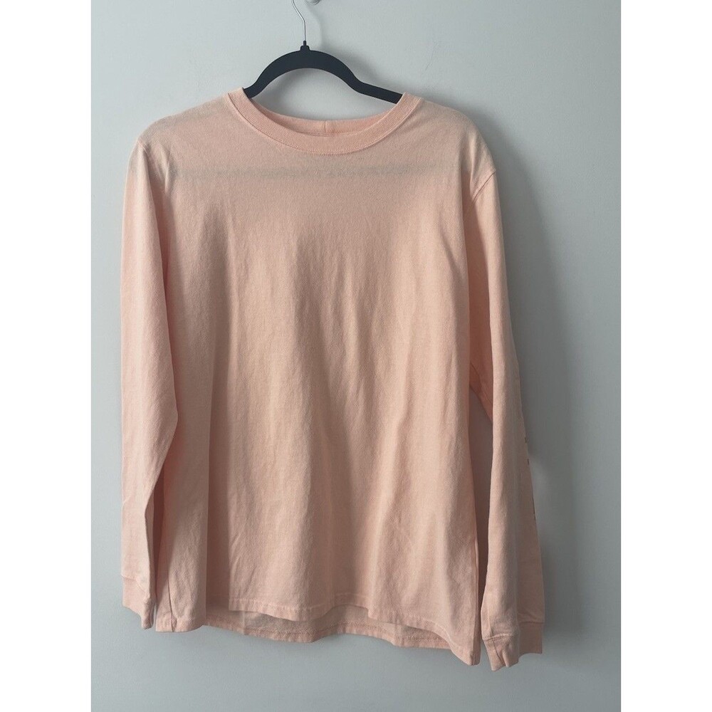 Carhartt Women's Loose Fit Long Sleeve T-Shirt Peach Pink Sz Medium (8-10) Work